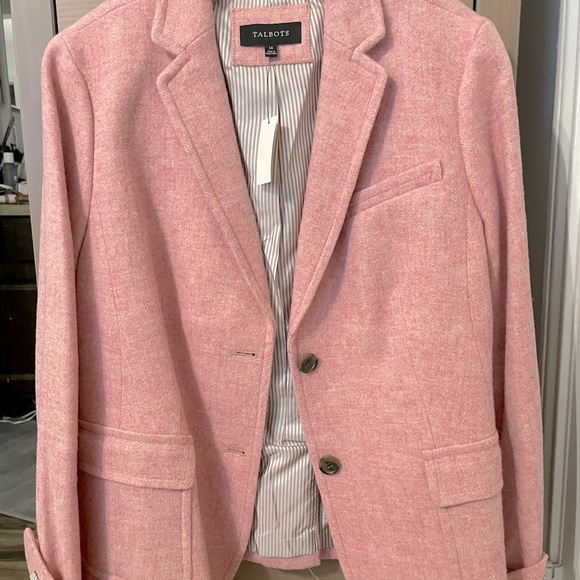 Talbots Jackets & Blazers - NWT Talbot Wool Blend Blazer Jacket Light Pink size 14